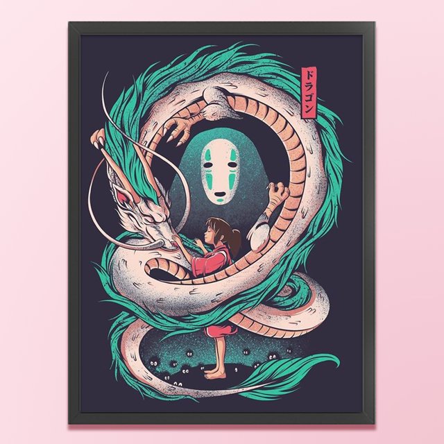 Cuadros Decorativos Bordado completo Hilo de algodón 11CT Impreso Spirited Away Punto de cruz (ACC-507) Wdftyju embutido en tela