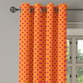 thumbnail image 2 of Ambesonne Orange and Pink Grommet Curtain, Abstract Polka Dot, 50" x 72", Orange and Pink, 2 of 6
