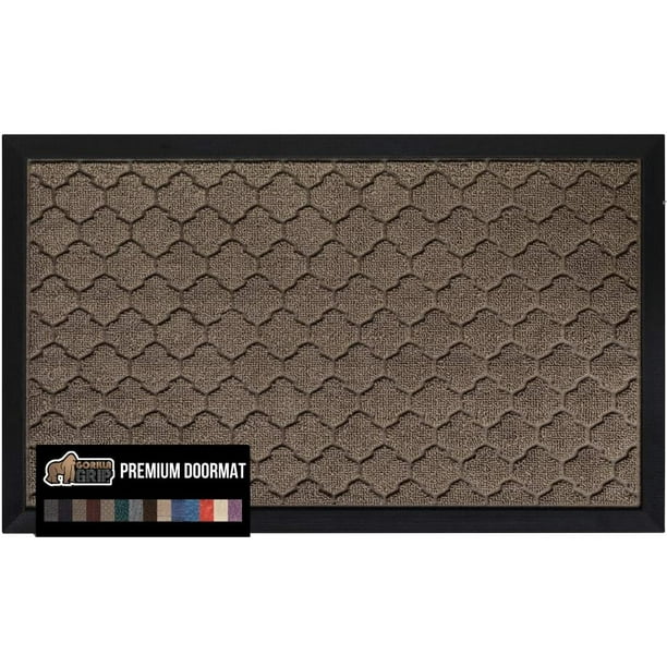 Gorilla Grip Original Durable Natural Rubber Door Mat, 47x35, Heavy