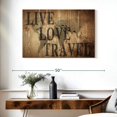 thumbnail image 3 of Elephant Stock Live Love Travel Map Wall Art - Horizontal Canvas Wall Art - Living Room Wall Decor - Inspirational And Typography Canvas - Gray And Beige Decor - 39" x 26", 3 of 8