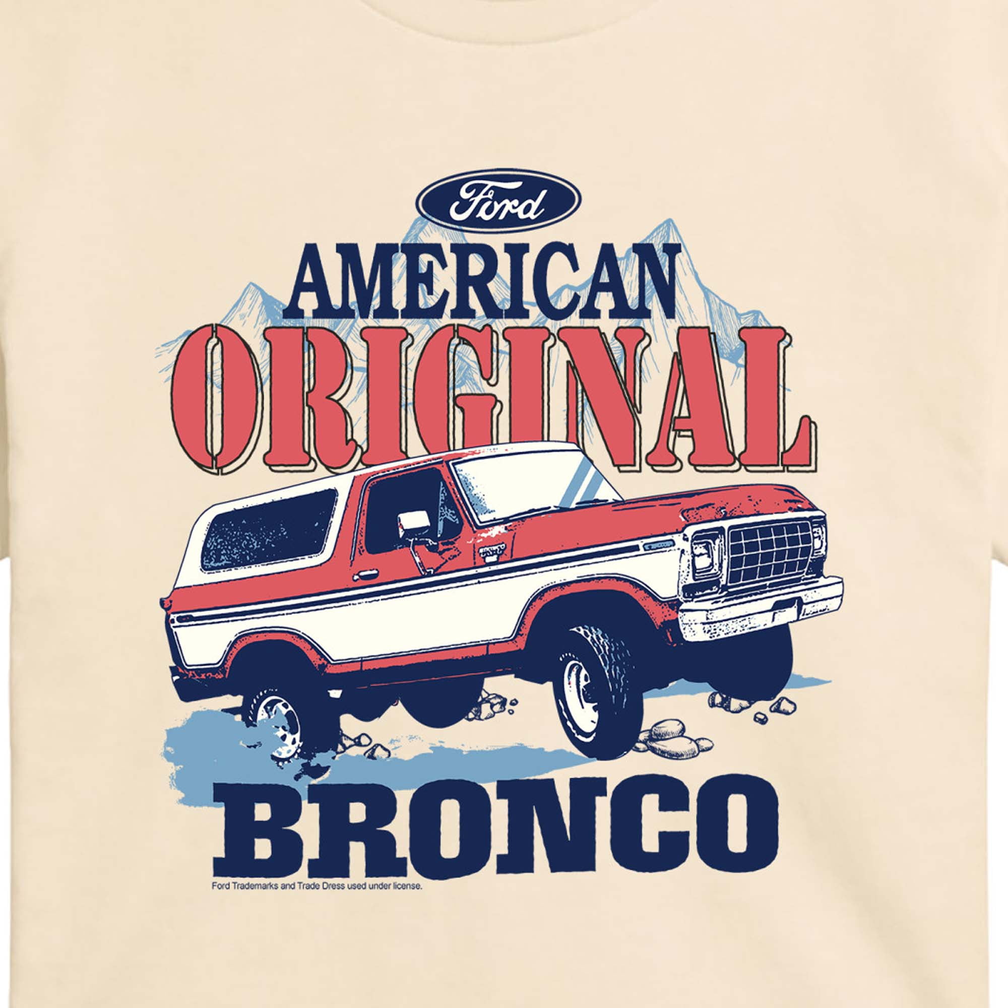 Ford - American Original Bronco - Juniors Cropped Graphic T-Shirt