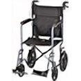 thumbnail image 3 of NOVA Medical Products Lightweight Transport Chair with Locking Hand Brakes, Blue, 3 of 4