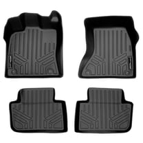 SMARTLINER Custom Fit Floor Mats 2 Row Liner Set Black Compatible With 2014-2021 Porsche Macan - All Models