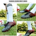 ZAROYEAX Outdoor Firm Ground Kids Soccer Cleats Athletic Football Shoes