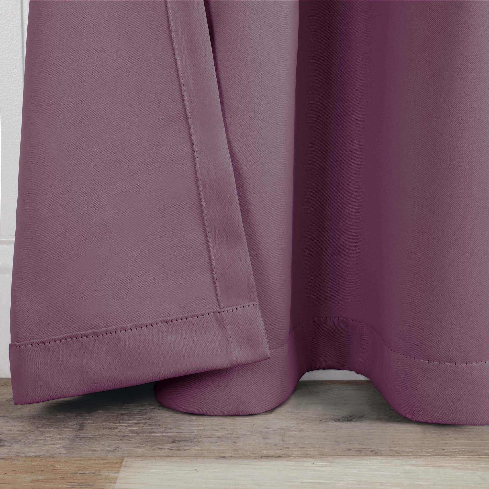 Superior Blackout Solid Light Filtering Back Tab Curtain Panel Set, 42" x 96", Wisteria