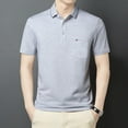 thumbnail image 4 of Men's Summer Business Breathable Sweat Absorbing Polo Shirt, 4 of 9