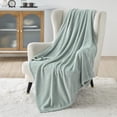 thumbnail image 1 of Manta Bedsure GentleSoft Fleece XL Verde Salvia 127x178 cm, 1 of 8