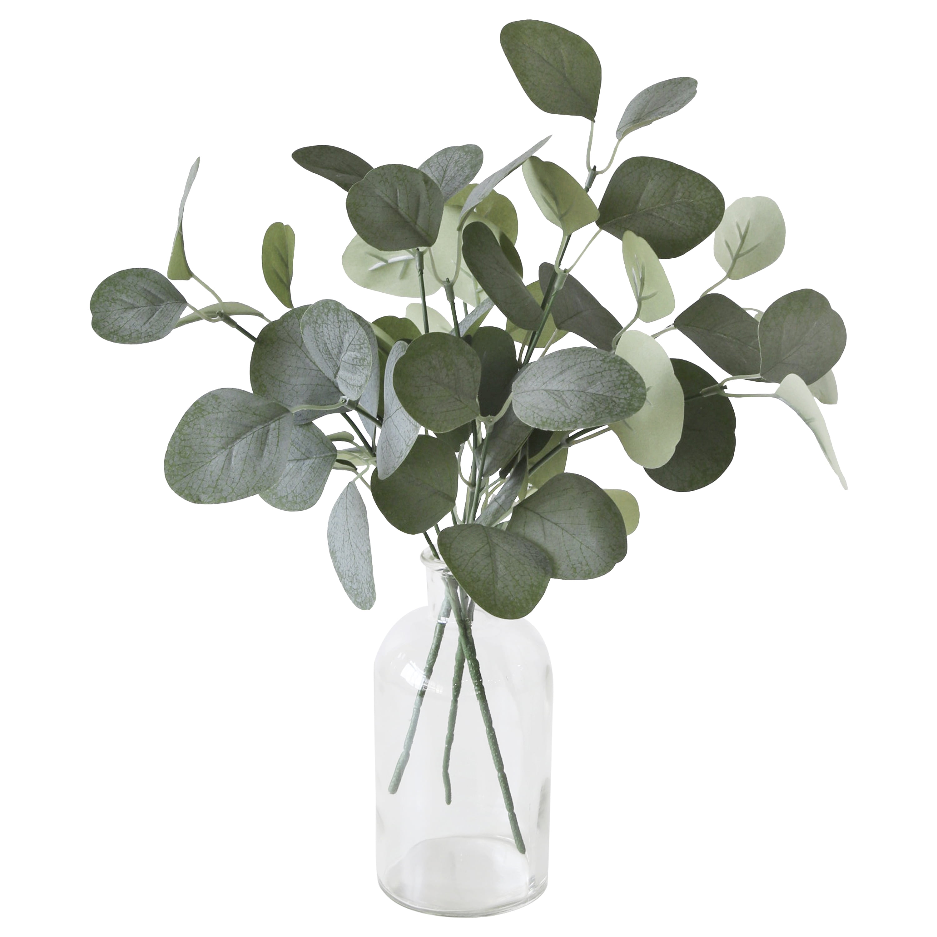 13-inch Artificial Silk Green Silver Dollar Eucalyptus Greenery Pick, for Indoor Use, by Mainstays