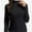 Black, variant on Women's Turtleneck Long Sleeve Shirts Slim Fitted Lightweight Base Layer Casual Tops