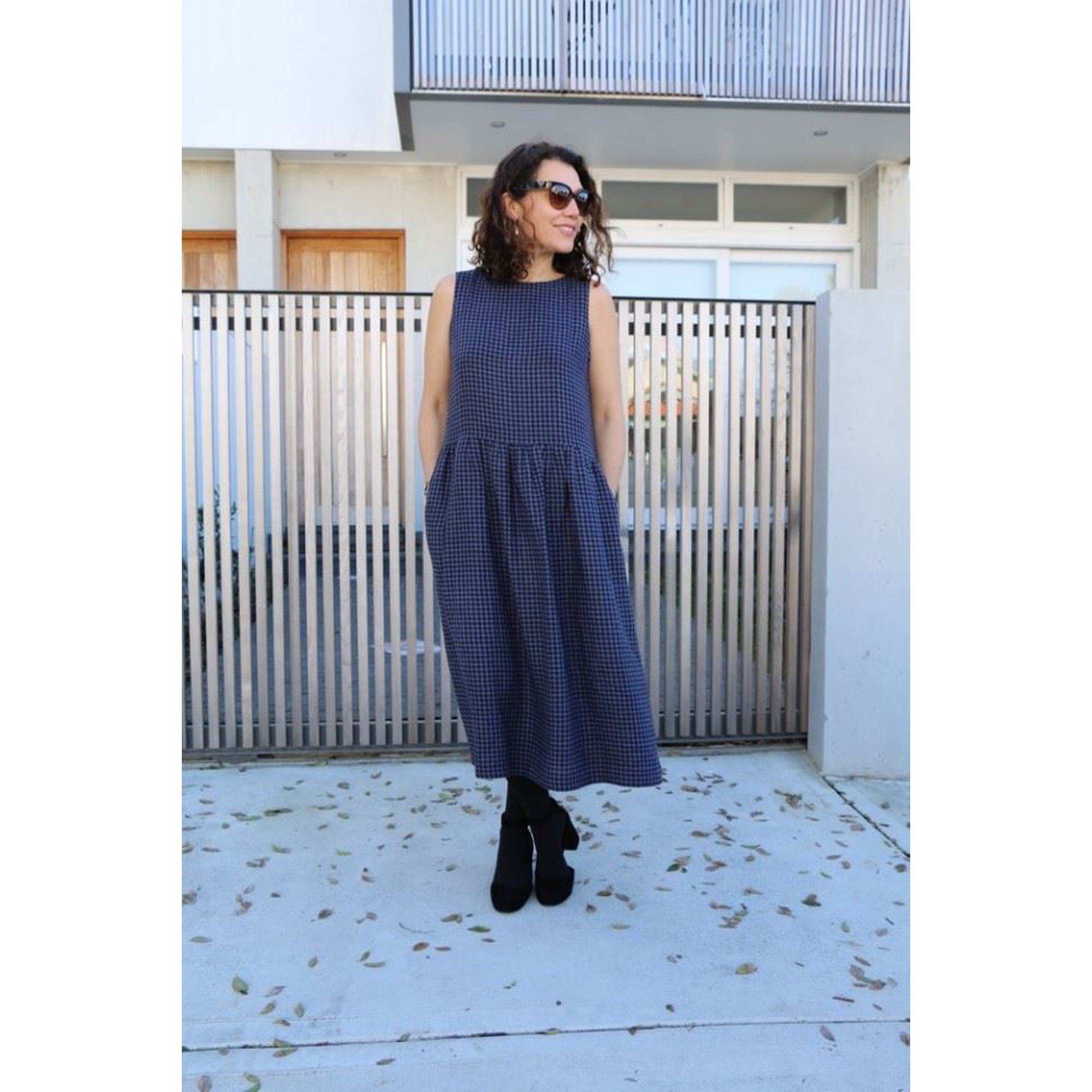 Tessuti Sewing Pattern Felicia Pinafore - Dresses and Pinafores for Women - 18 to 22 - Intermediate