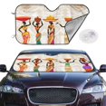 thumbnail image 3 of Lsque Black African Woman Car Windshield Sun Shade | Accordion Folding Style Auto Shade for Car Truck SUV Van | Blocks UV Rays Sun Visor Protector | Medium, 3 of 7