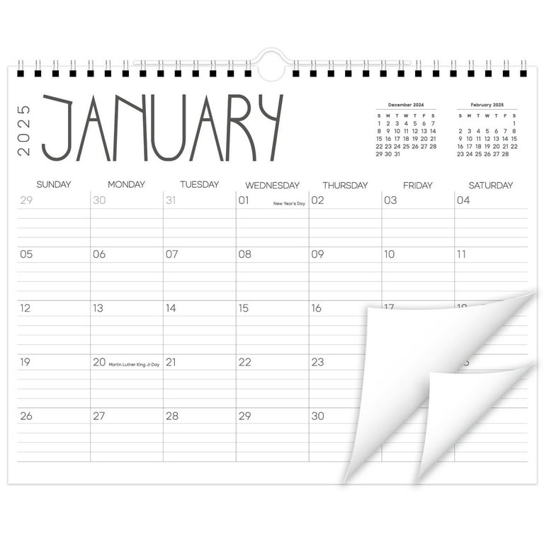 2025 Desk Calendar - Jan To Dec, Monthly Pages With Holidays, Thick Paper, Twin-Wire Binding, Floral Design