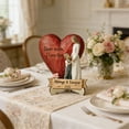thumbnail image 6 of DefiDgd Vintage Rustic Wooden Heart Table Decor,2026 Happy Mother's Day Farmhouse Table Decoration for Wedding Mother's Day Holiday Party Gift Photo Props(C), 6 of 6