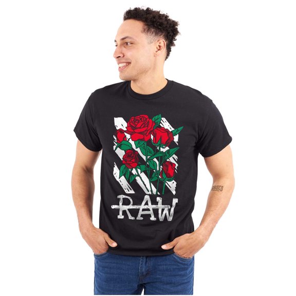 Cool Urban Streetwear Raw Roses Men's Graphic T Shirt Tees Brisco Brands S