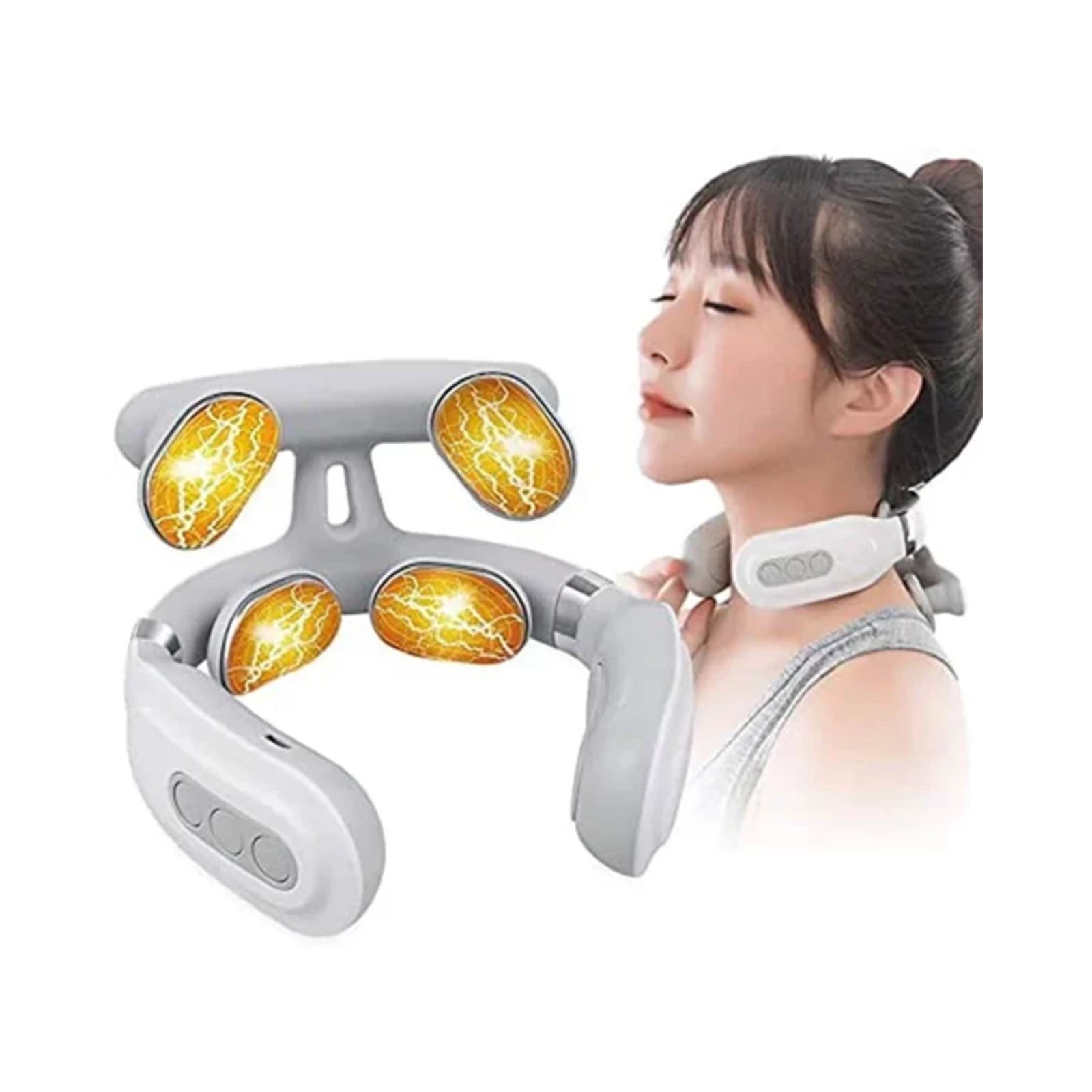 Ultimate 4-Head Neck Massagers With Heat And Pulses Therapys, crgrtght 2025 Ultimate 4-Head Neck Massagers With