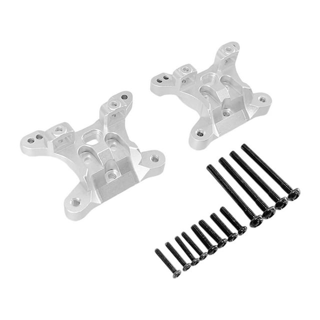 MERIGLARE 1:16 Remote Control Car Rustproof Front Rear Shockmount for RC Vehicle Parts Silver