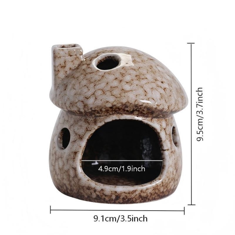 Handmade Ceramic Palo Santo Holder – Compact Sage Incense Burner for Meditation & Energy Cleansing Beige