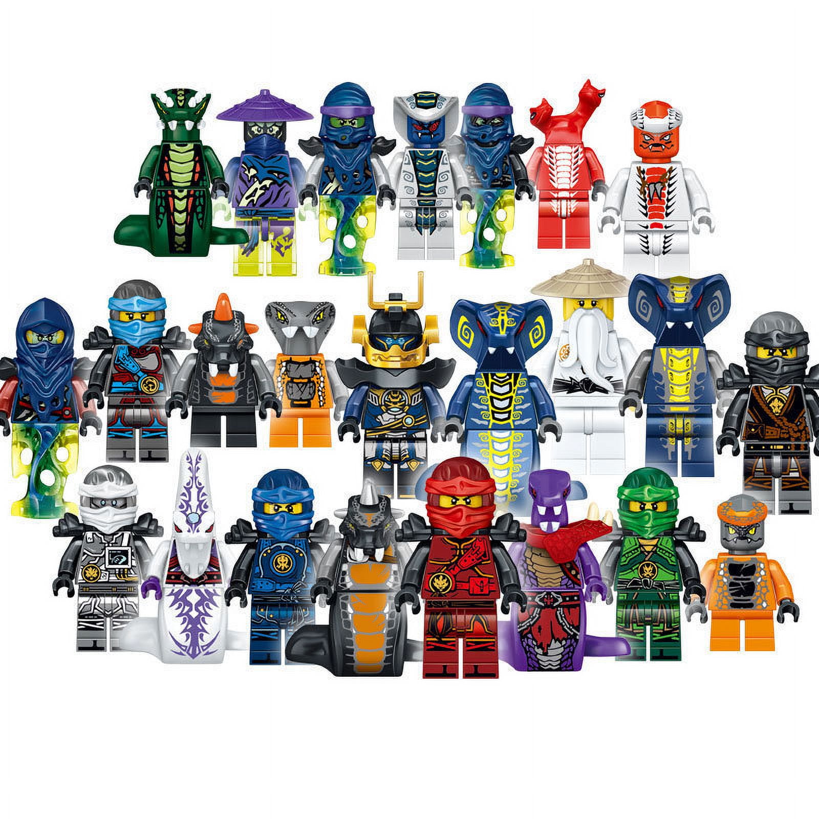 24PCS Action Figure Building Blocks Set - DIY Warrior Characters with Weapons, Creative Construction Toy for Kids & Collectors