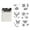 A, variant on Reusable Heart Art Stencils 6 Pcs, Dotted Templates for Classroom Activities and Handmade Decor Designs