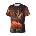 thumbnail image 5 of Vsdgher Butterfly Sitting on a Flower Print Men's Dry Fit Mesh Athletic Shirts Moisture Wicking Tennis T-Shirt Tops, 5 of 9