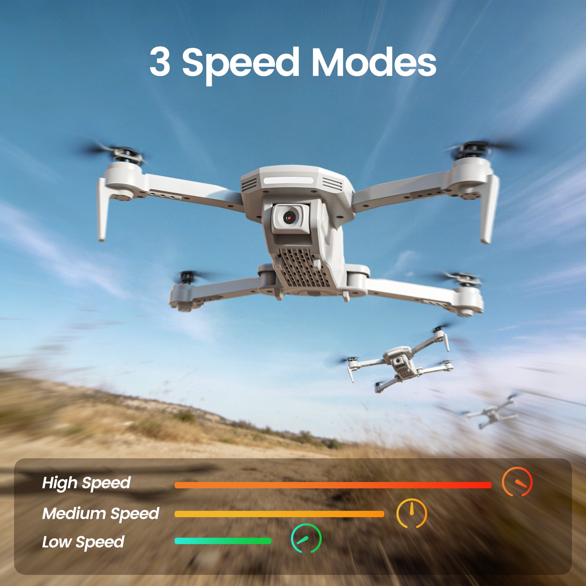 Holy Stone HS130 FPV Drone with 1080P HD Camera for Adults and Kids, Altitude Hold, 2 Batteries, Gray