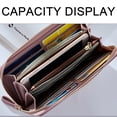 thumbnail image 4 of Wallet for Women, Slim Ladies PU Leather Ladies Wristlet with Card slots id Zipper Coin Purse - Burgundy, 4 of 6