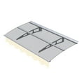 thumbnail image 2 of Yesfashion Window Awning, Polycarbonate Cover Awnings For Patio, 59"xD34" Front Door Outdoor Patio Awning Canopy, Rain Snow Sunlight Protection Solid Sheet, 2 of 7