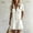 White, variant on Morttic Women's Solid Color Collared Half Button Short Sleeve Jumpsuit with Ruffle Hem & Side Pockets Summer Casual Playsuit White,S