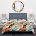 thumbnail image 3 of Designart "Kaleidoscopic Desert Fantasy" Beige Abstract Bedding Covert Set - Modern & Contemporary Bed Set With 2 Shams, 3 of 5