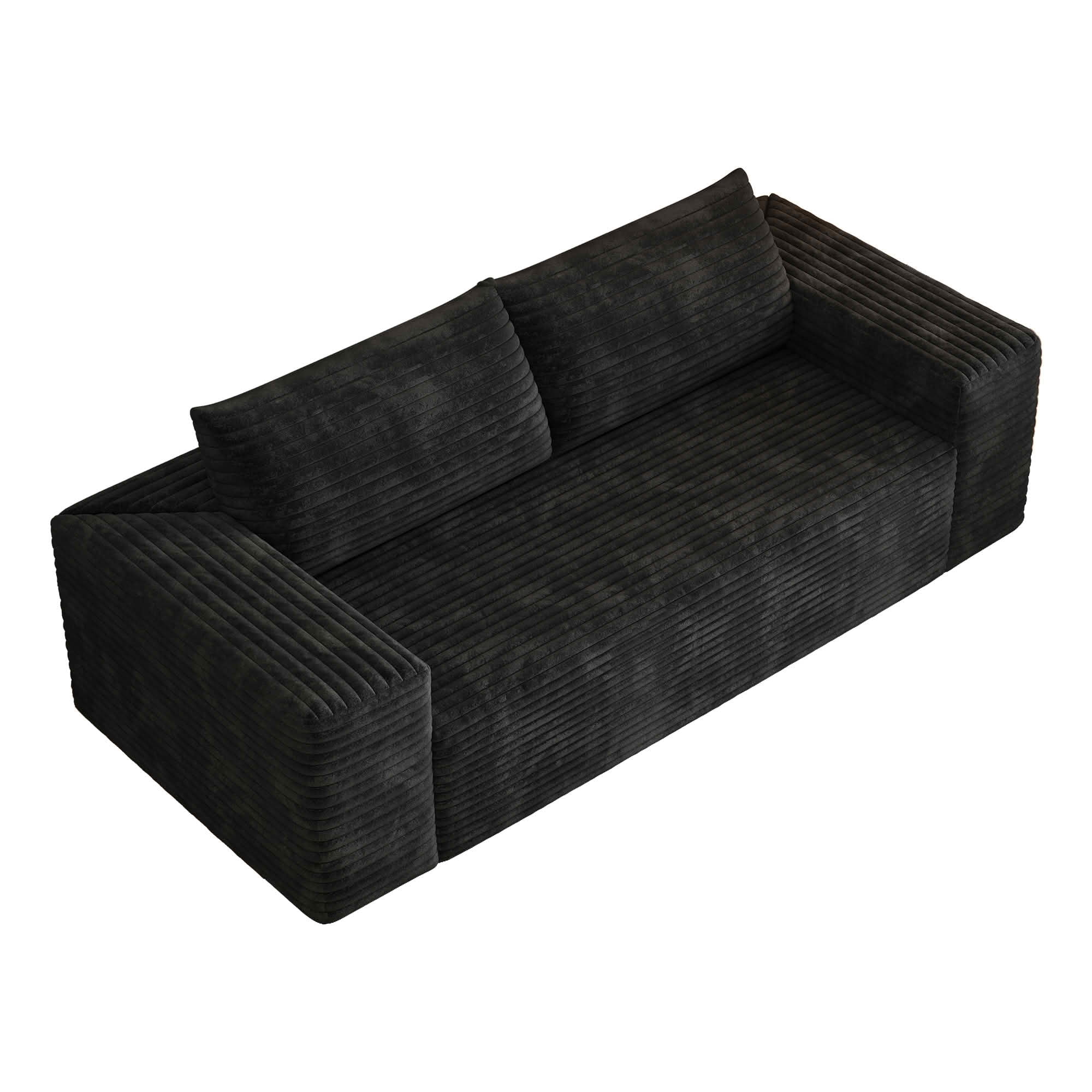 MAYEERTY 78.8 Inch 3‑Seater Corduroy Sofa, Deep‑Seat Comfy Couch, No Assembly Required for Living Room Bedroom Conference Room Apartment