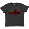 thumbnail image 3 of Inktastic Merry Christmas Buffalo Plaid Cross with Snowflakes Youth T-Shirt, 3 of 5