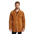 thumbnail image 5 of excelled men's suede feel jacket, cognac, large, 5 of 5