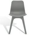 thumbnail image 4 of SAFAVIEH Couture Damiano Classic PP Solid Dining Side Chair, Grey (Set of 2), 4 of 14