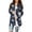 #01Dark Blue, variant on Women's Fall Pumpkin Pine Cone Leaf Print Open Front Long Sleeve Cardigan Casual Outer Coat