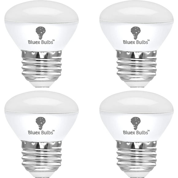 TRAHOO-4 Pack R14 LED Bulb 4W E26 Base Mini Reflector Floodlight Light Bulb Dimmable 4000K Cool White - 40W Equivalent - Mini Light Bulbs, Short Light Bulbs, Curio Cabinet Light Bulb, R14 Bulb Flood