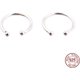thumbnail image 3 of Anti-Tarnish Rhodium Plated 925 Sterling Silver Cuff Earrings with Round Ring Ear Cuff Gold Earrings for Women | Clip On Cartilage Cuff Earrings, 3 of 4