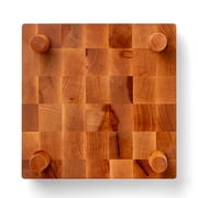 John Boos MC Series Square Wood Cutting Board with Feet, 12 x 12, Maple