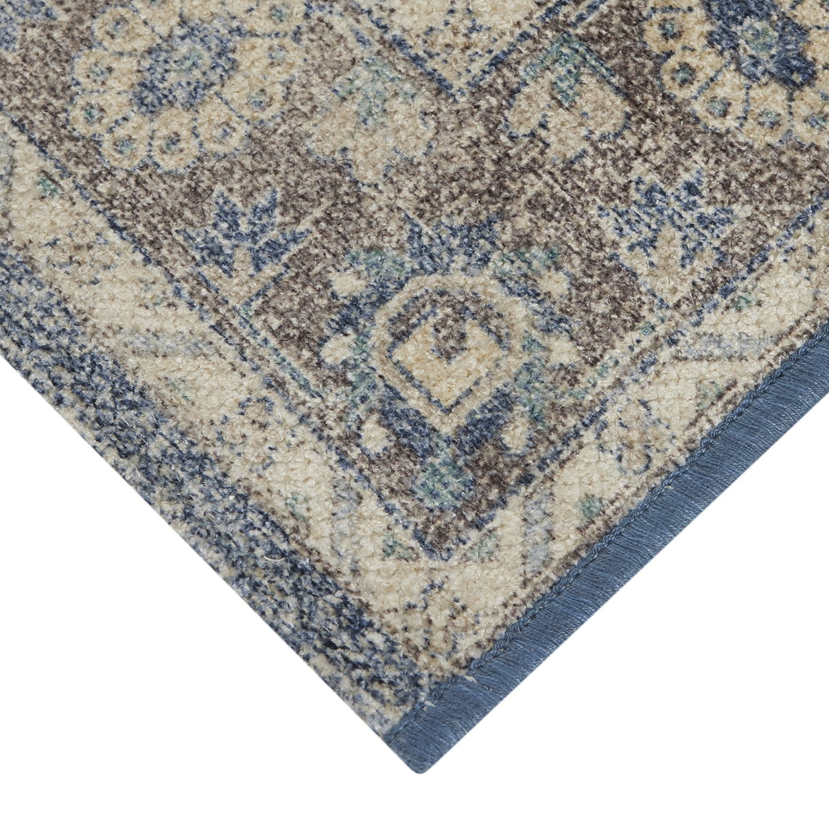 (2 pack) Better Homes & Gardens  Blue Floral Indoor 2.5' x 7' Runner Rug