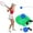 Blue, variant on Pickball Trainer for Beginners, High Elastic Plastic, with Replaceable Ball, Portable, for Practice, Can Be Filled with Heavy Objects