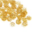 thumbnail image 4 of 100x 10mm Vintage Chinese Knot Copper Plated Flower Bead Caps Jewelry Making Gold, 4 of 5