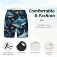 thumbnail image 3 of Fotbe Playful Whales Underwater Scene Traje de Baño para Hombre – Shorts de Natación de Secado Rápido con Forro y Bolsillos-XX-Large, 3 of 6