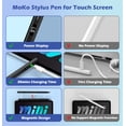 thumbnail image 7 of MoKo Stylus Pens for Touch Screens with Power Display, Fast Charge iPad Pencil for Apple iPad iPhone Android Tablets Samsung Lenovo Smart Phone,Universal Stylus Capacitive Screen Pencil, Black, 7 of 7