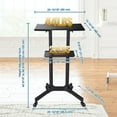 thumbnail image 3 of Yescom Mobile 24" Height Adjustable Rolling Podium,Lectern, and Laptop Workstation Desk with 4 Lockable 360-degree Casters, 3 of 11
