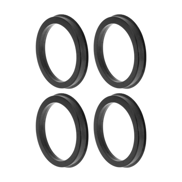 Anillos centrados de cubo de rueda de 83.1 mm a 68.1 mm, negros, de policarbonato, 4 piezas