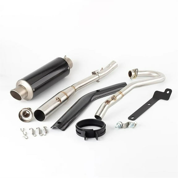 Motorcycle Exhaust Pipe Full Systems Carbon Fiber Pipe Muffler Slip-on For Cross Cub110 CC110 2018 2019-2023