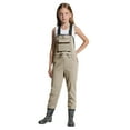 thumbnail image 3 of Wuxian Kids Chest Waders Solid Color Cartoon Print Sleeveless Youth Fishing Waders With Boots Waterproof Boys Girls Breathable Suspender Trousers Lightweight Bootfoot Sets,Khaki,9.5-10 Years, 3 of 9