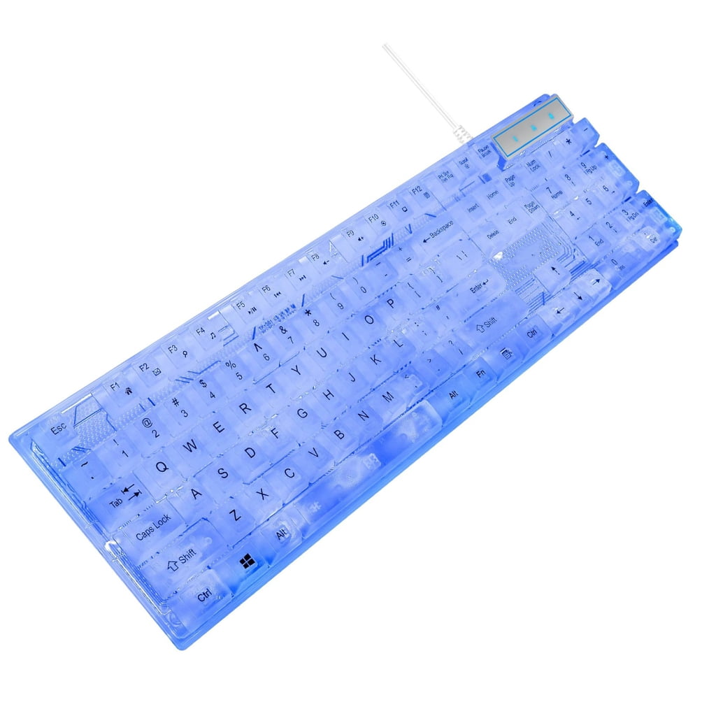 USB Cord 104Key RGBs Backlit Gaming Keyboards Adjustable Lighting Floating Keycaps Water Resistant Dust Proof