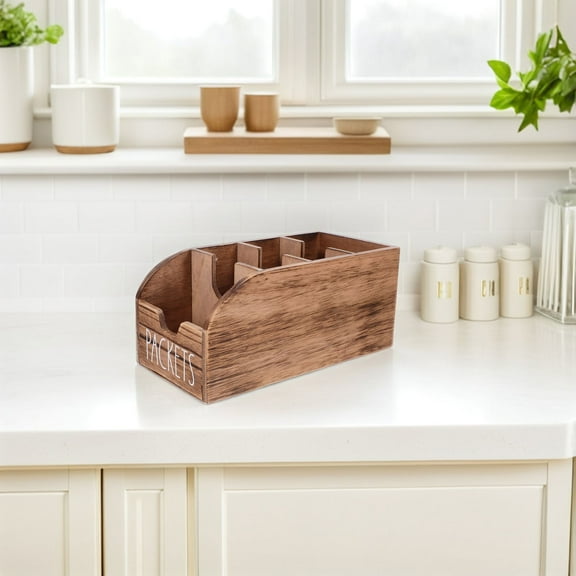 HOMEMAXS Wood Tea Bag Organizer Tea Organizers And Storage Box Tea Rack For Tea Bags Storage Drawer Teabag Holder Container Box For Countertop