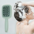 thumbnail image 2 of Unique Bargains 1 Pc Hair Brush Double-sided Handle Scalp Scrubber Green, 2 of 6