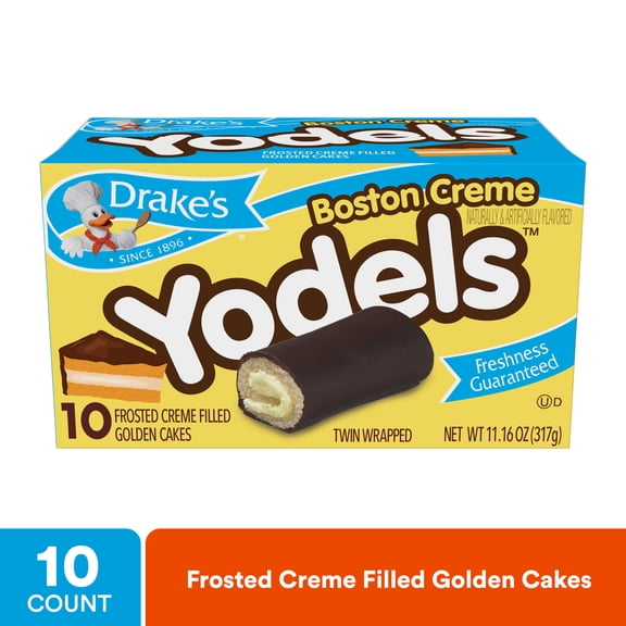 Drake's Boston Creme Yodels, 10 Count, 11.2 oz